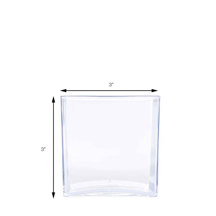 Portofino International Trading, USA - Wholesale Vase - Plastic Square Container 3"