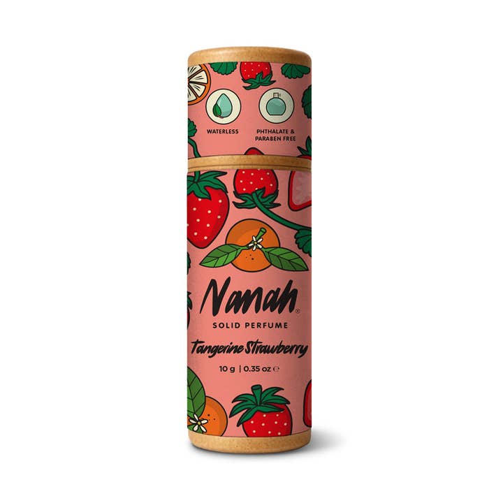 Tangerine Strawberry Solid Perfume Stick | Made in Mexico | Plastic-Free | Waterless | Vegan | 0.35 oz (10 g) for wholesale by Nanah Mexico