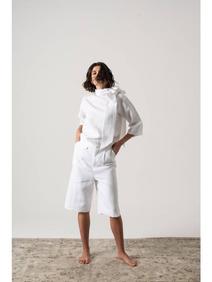 LUXMII - Wholesale Shorts – Women’s - Jager Bermuda Shorts White10