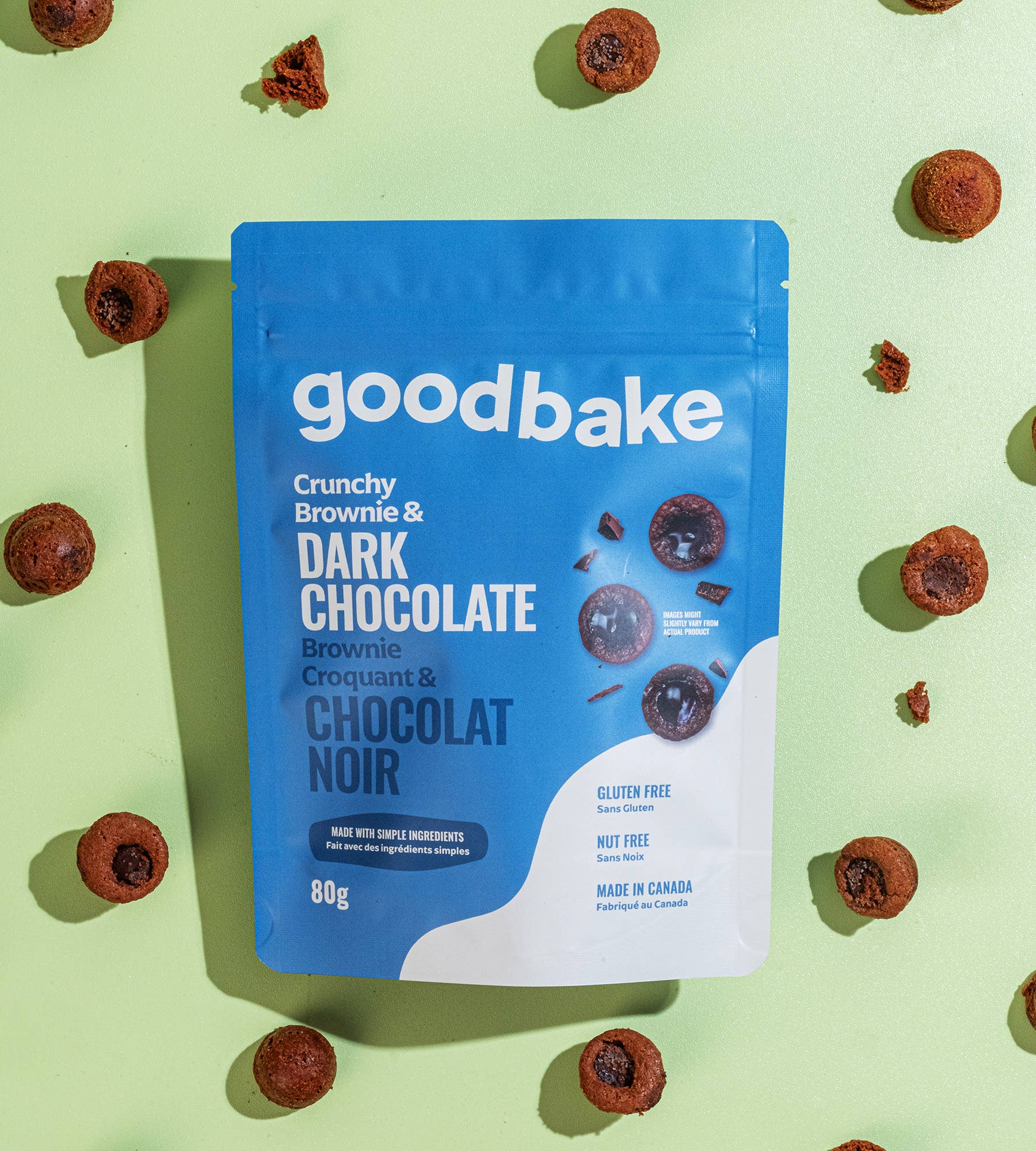 Goodbake - Wholesale Brownie - Dark Chocolate Crunchy Brownie Snack Pack (80gr)2