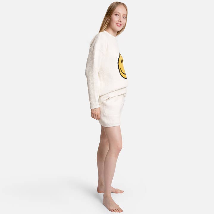 Sensibling Corp. - Wholesale Knit Sweater - Women's - Smile Accented Crewneck Sweater Top1