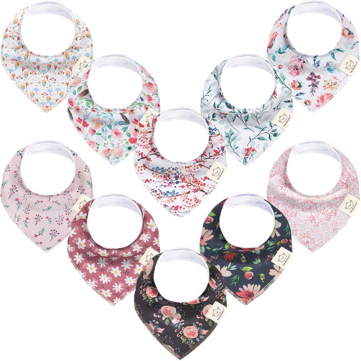 Lot de 10 bavoirs bandana pour garçons et filles pour la vente par KeaBabies