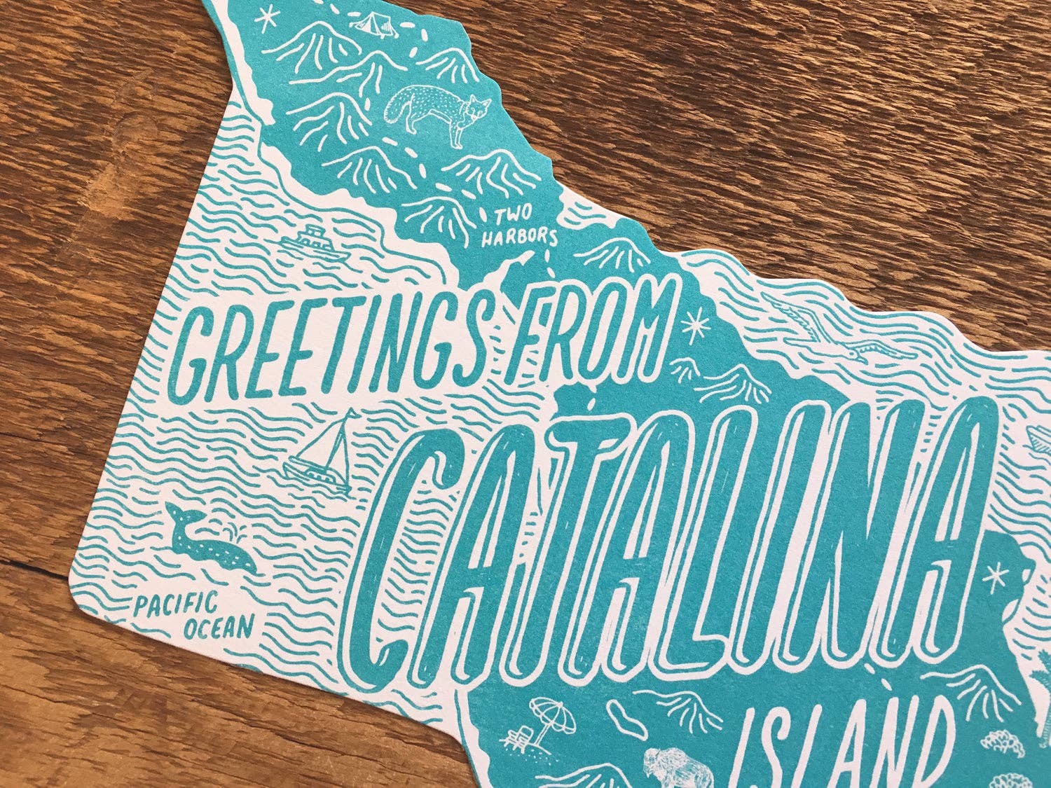 Noteworthy Paper & Press - Vente Cartes postales - Carte postale de l'île Catalina3