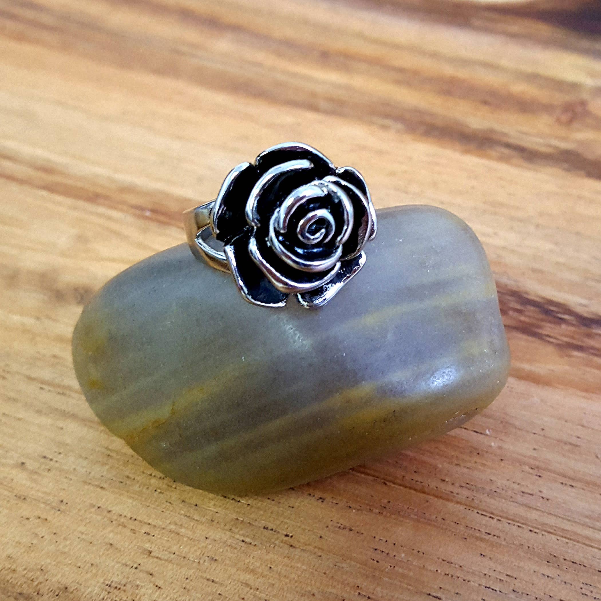 West Coast Jewelry - Wholesale Cocktail/Statement Ring - Blooming Rose Stainless Steel Ring1