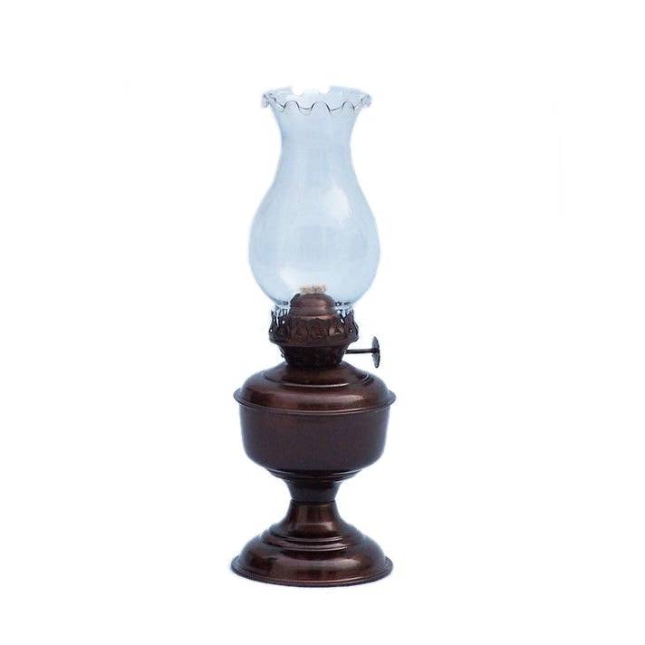 Hampton Nautical - Wholesale Accent/Desk Lamp - Antique Copper Table Oil Lamp 10"