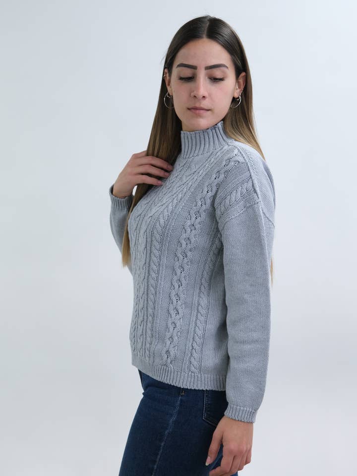 TEROTEX S.C.P. – Pulôver - Mulher por atacado – CAMISOLA TRANÇAS