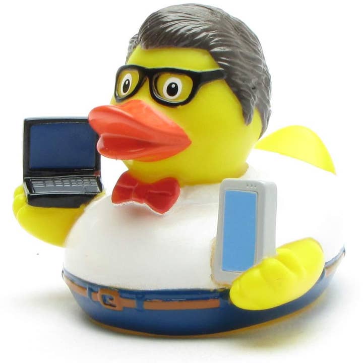 Duckshop - Wholesale Bath Toy - Baby - Rubber Duck Nerd - rubber duck