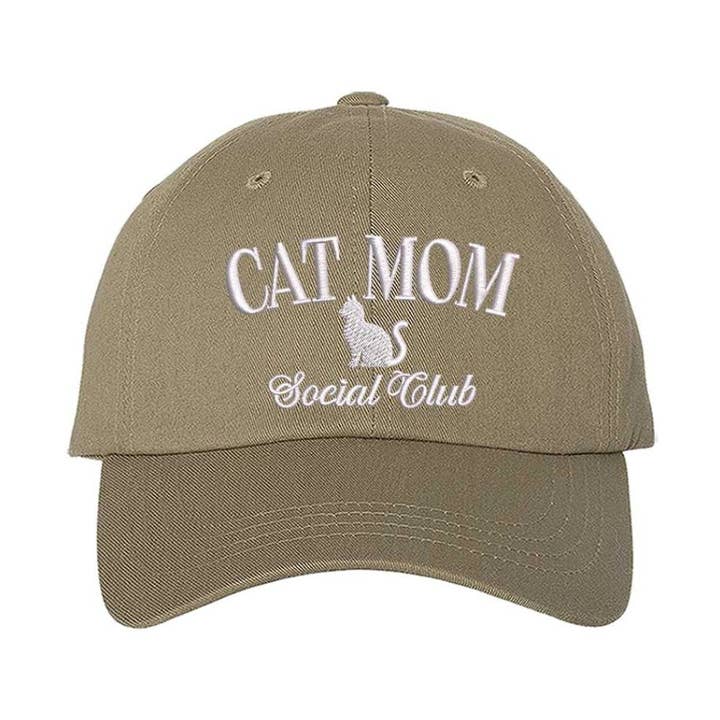 Cat Mom Social Club Embroidered Baseball Hat for wholesale by DSY Lifestyle