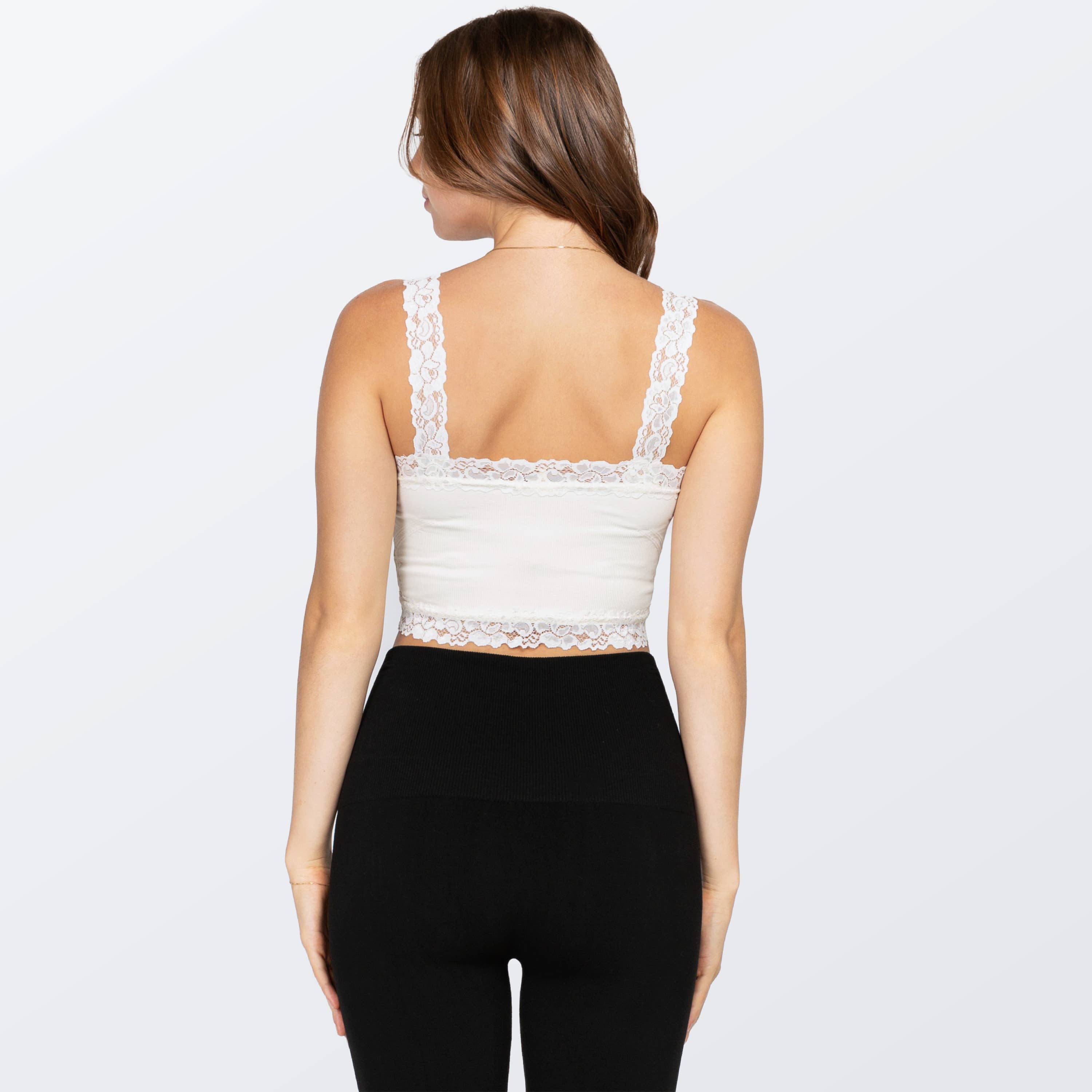 Friday Best - Wholesale Camisole - Women's - Seamless Bralette Camisole with Lace Straps3