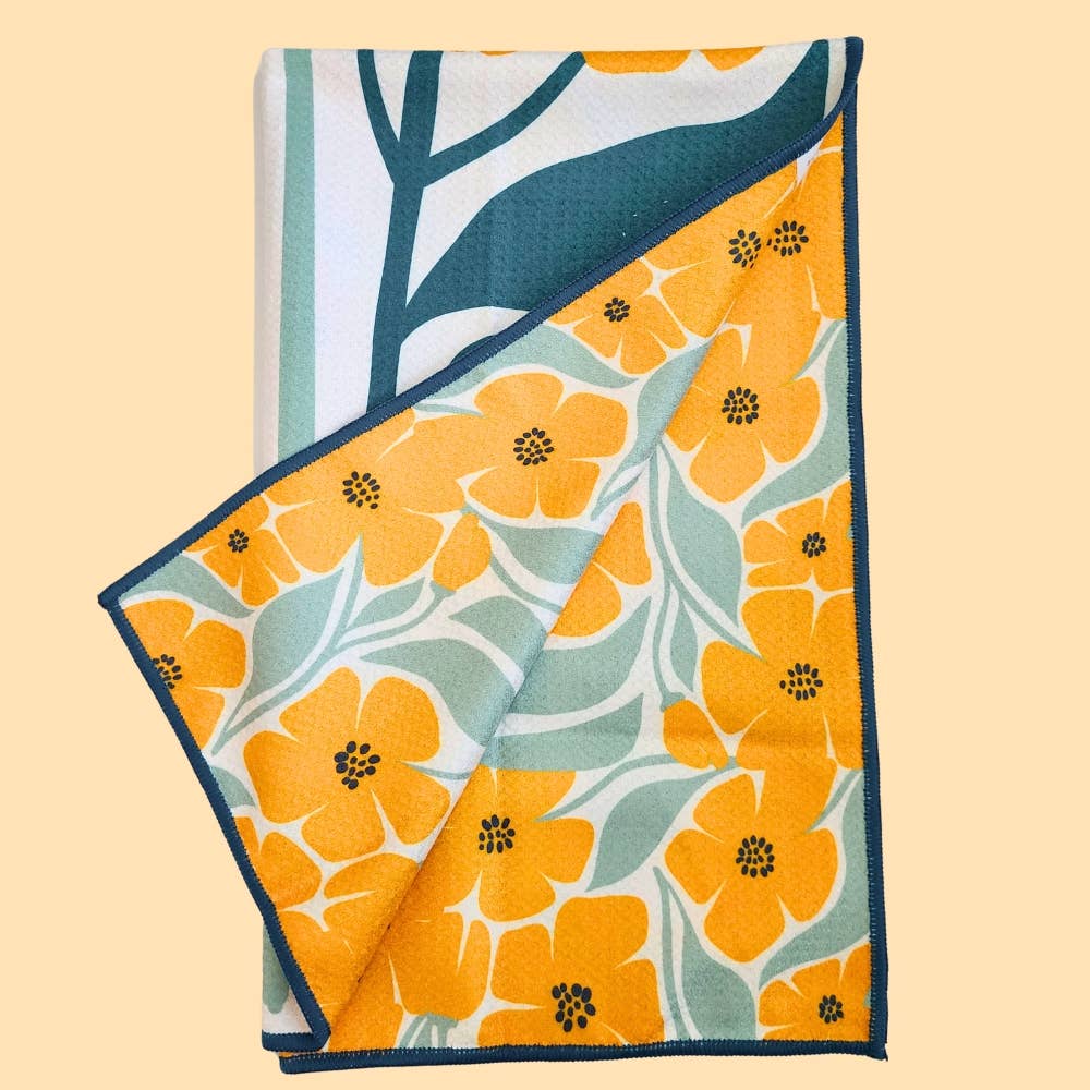 Buzzee – wholesale Tea towel – Orange - Dual Sided Hand Towels - Microfiber Kitchen Towels1