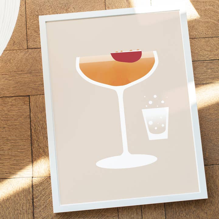 Pornstar Martini Fruit Cocktail Print Wall Poster Colourful for wholesale by Peach and Home