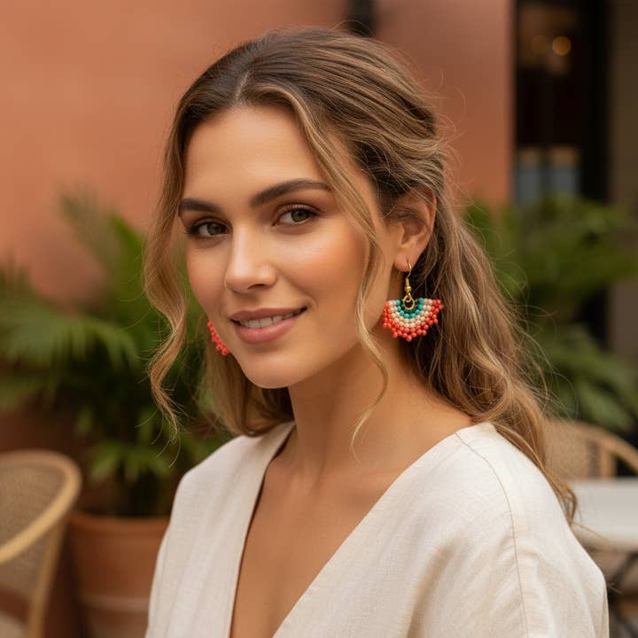 Petites boucles d'oreilles en perles pour la vente par Terra Natural Designs