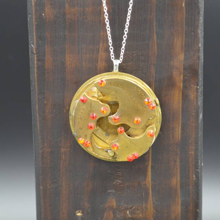 Watch Pieces With Orange Crystals for wholesale by Antiquarian Couture