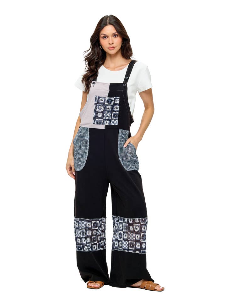 Overall Boho Colorblock Lace Applique for wholesale by Yak & Yeti