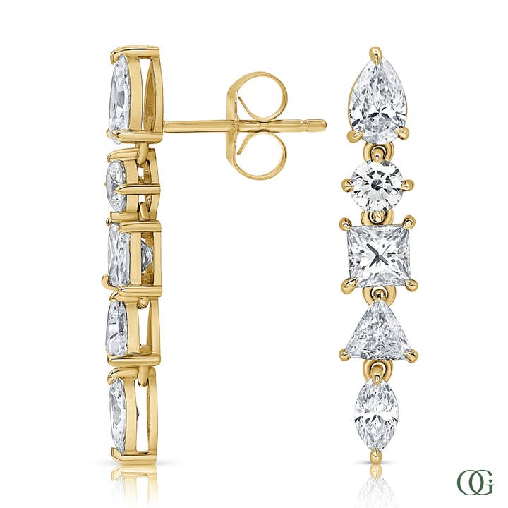 Pendientes Colgantes de Brillo Delicado (1,62 CTW) para venta al por mayor de Orchid Gems Fine Jewelry