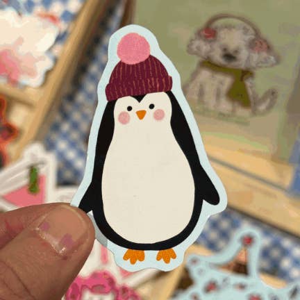 Little Tomato - Wholesale Sticker - Cozy Winter Penguin Sticker