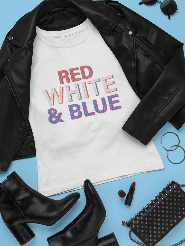 Red White and Blue Tee for wholesale by Zona Junkie