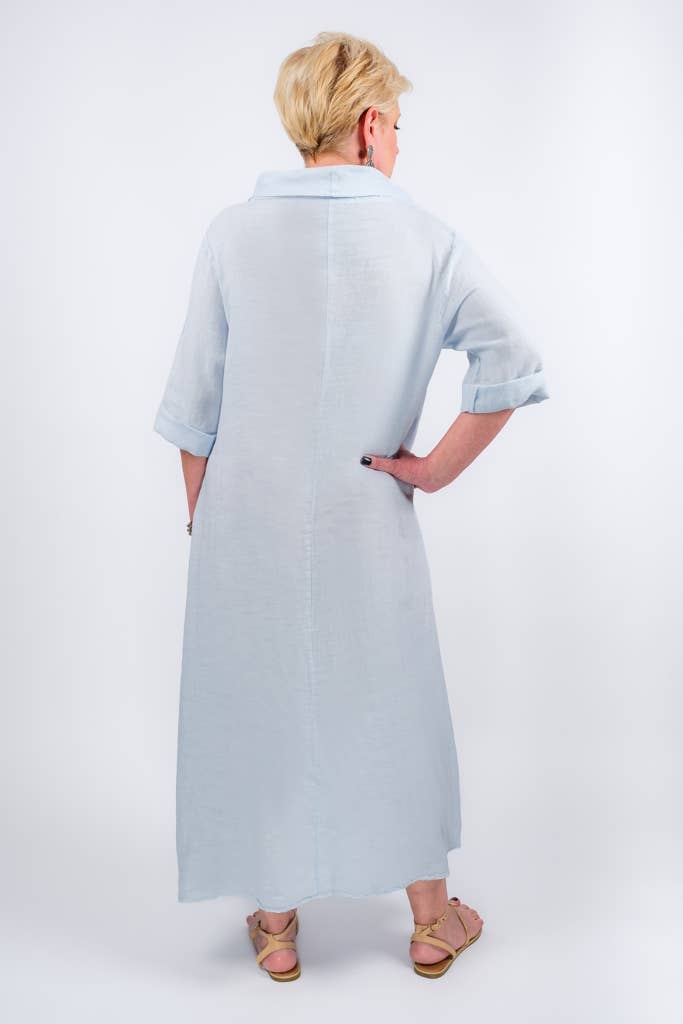 TINA Stephens Italy/Tees By Tina – wholesale Dress – Women's – Mara Cowl Neck Linen Maxi Dress (DQ103)20