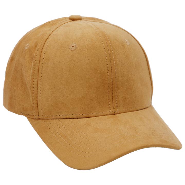 Cap Zone - Wholesale Baseball Cap - Unisex - Faux Suede Buckle Strap Back Baseball Cap