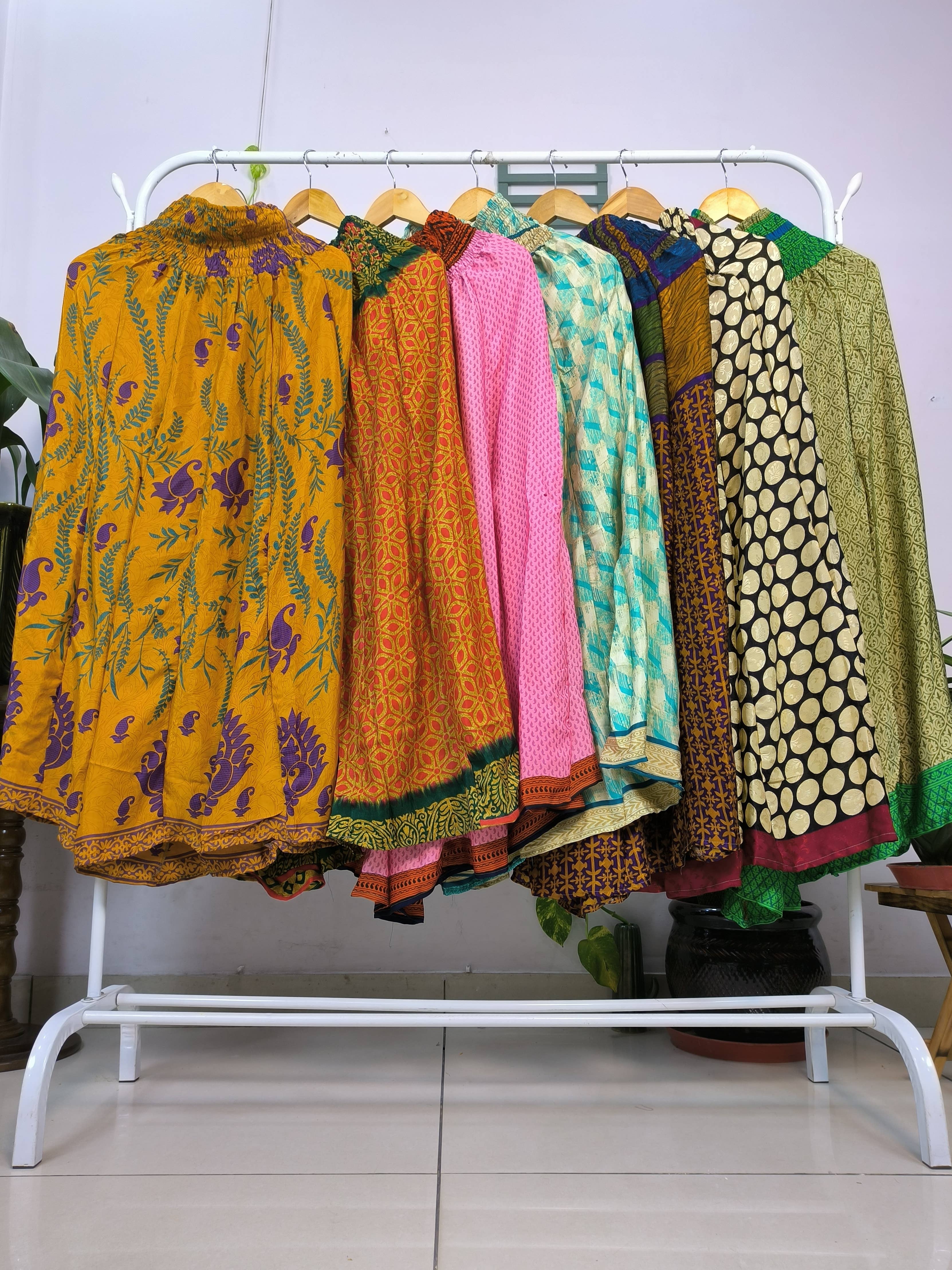 The Eastern Loom - Wholesale Sleepwear Set - Women's - Assorted Vintage Recycled Silk Sari Boho Pyjamas, Nightwear5