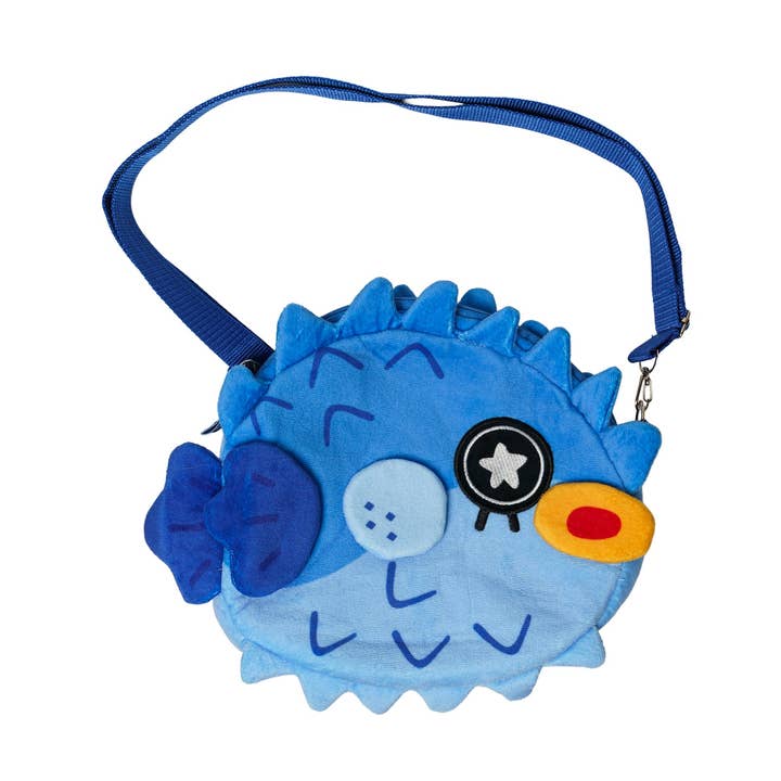 FUGU: Crossbody plush bag for wholesale by Karepango