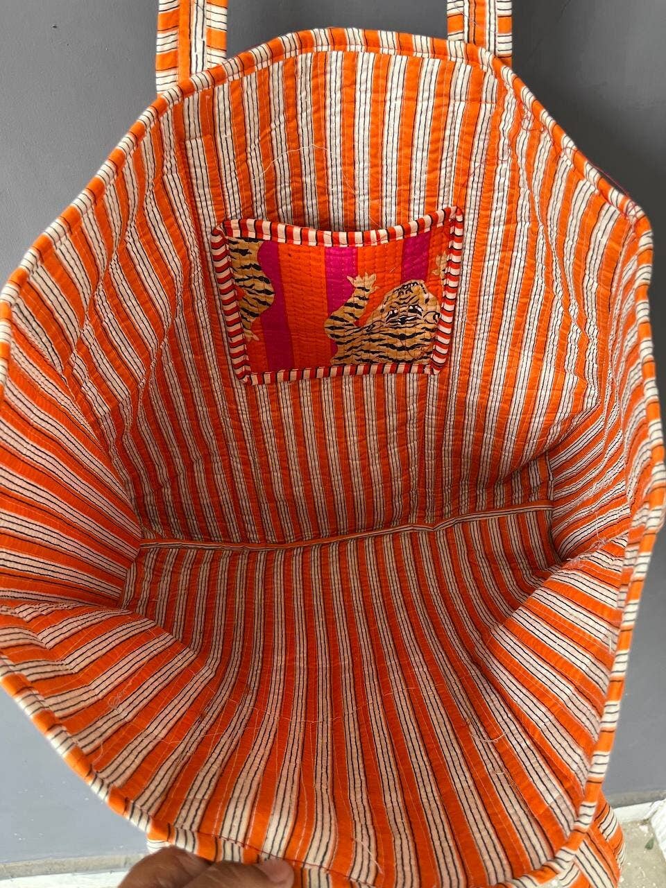 Bhawana Handicrafts - Wholesale Tote Bag - Women's - Handmade Cotton Quilted Floral Tote & Market Bag5