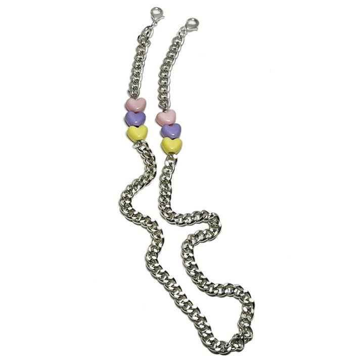 Pastell Kandi Hearts Maskenkette für den Großhandel von TRiXY STARR JEWELRY
