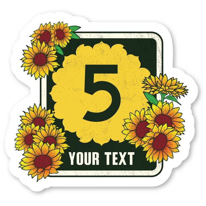 Desk Ornament - Kansas Floral HWY Sign for wholesale by Morris Magnets