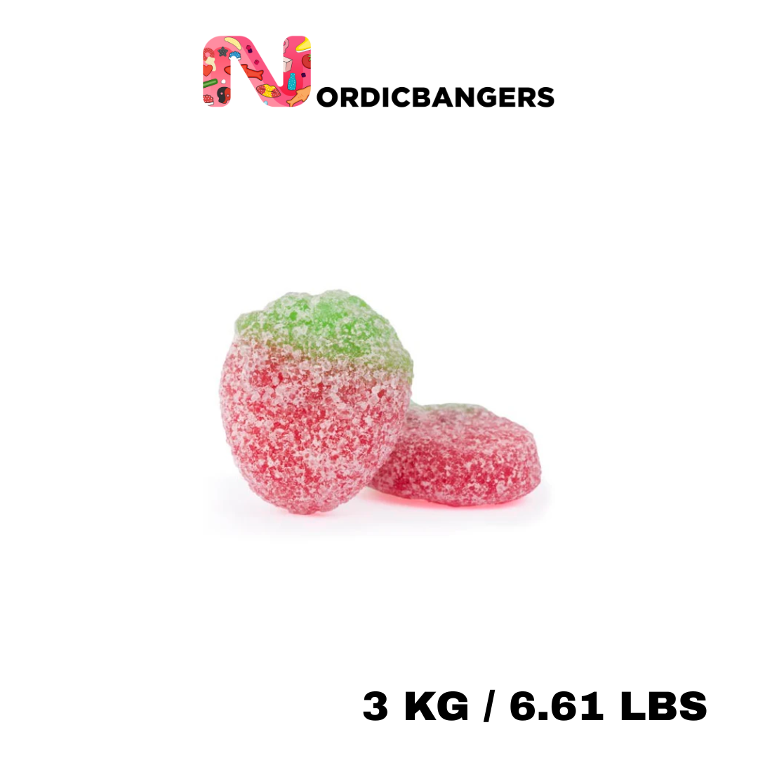 Nordicbangers - Swedish Candy Supply - Venta al por mayor Gominolas - Caramelos suecos - FRISIA Fresas ácidas0