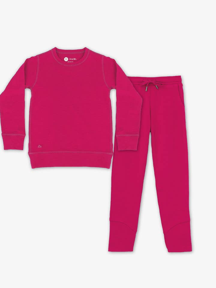 Conjunto de Jogger e Camisola Infantil em Merino de Peso Médio por atacado de Iksplor