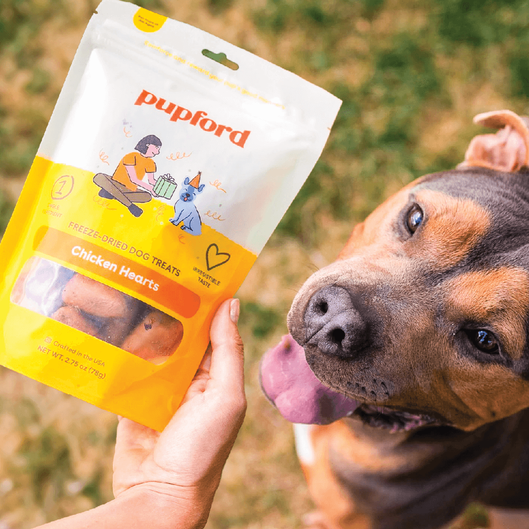 Pupford - Wholesale Pet Treats - Dog - Freeze Dried Chicken Hearts 4.25oz5