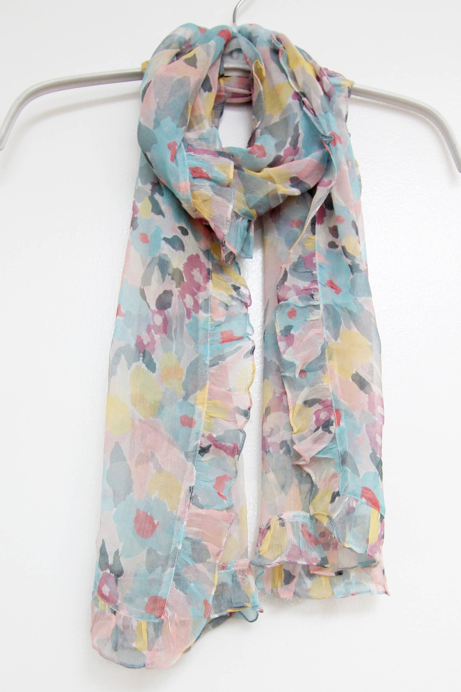 Elizabeth Gillett - Vente Écharpe – femme - Écharpe Ruffle Sheer Water Color