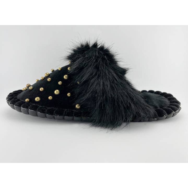 Mouna Velvet Black for wholesale by Woolenstocks