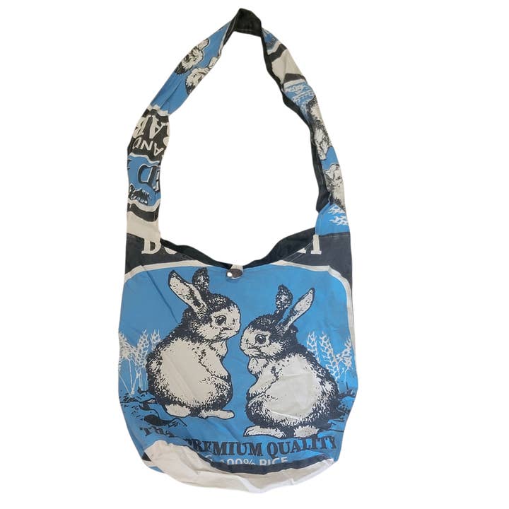 Evergreen Guardian Imports - Wholesale Tote bag – Women's - BA773 Flour Sack Vintage Cotton Lama Bag Bunny1