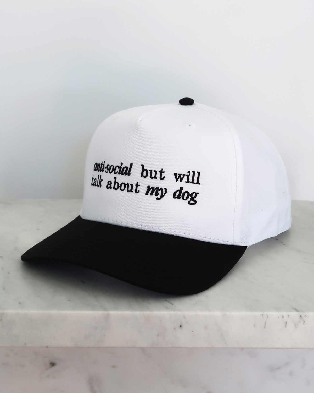 Sundrop - Vente Casquette de camionneur – unisexe - Asocial mais je parlerai de [mon chien] Casquette personnalisable2