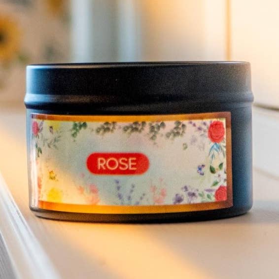 Rose: Luxurious Soy-Coconut Wax Scented Candle for wholesale by Nairu - A Wellness Boutique