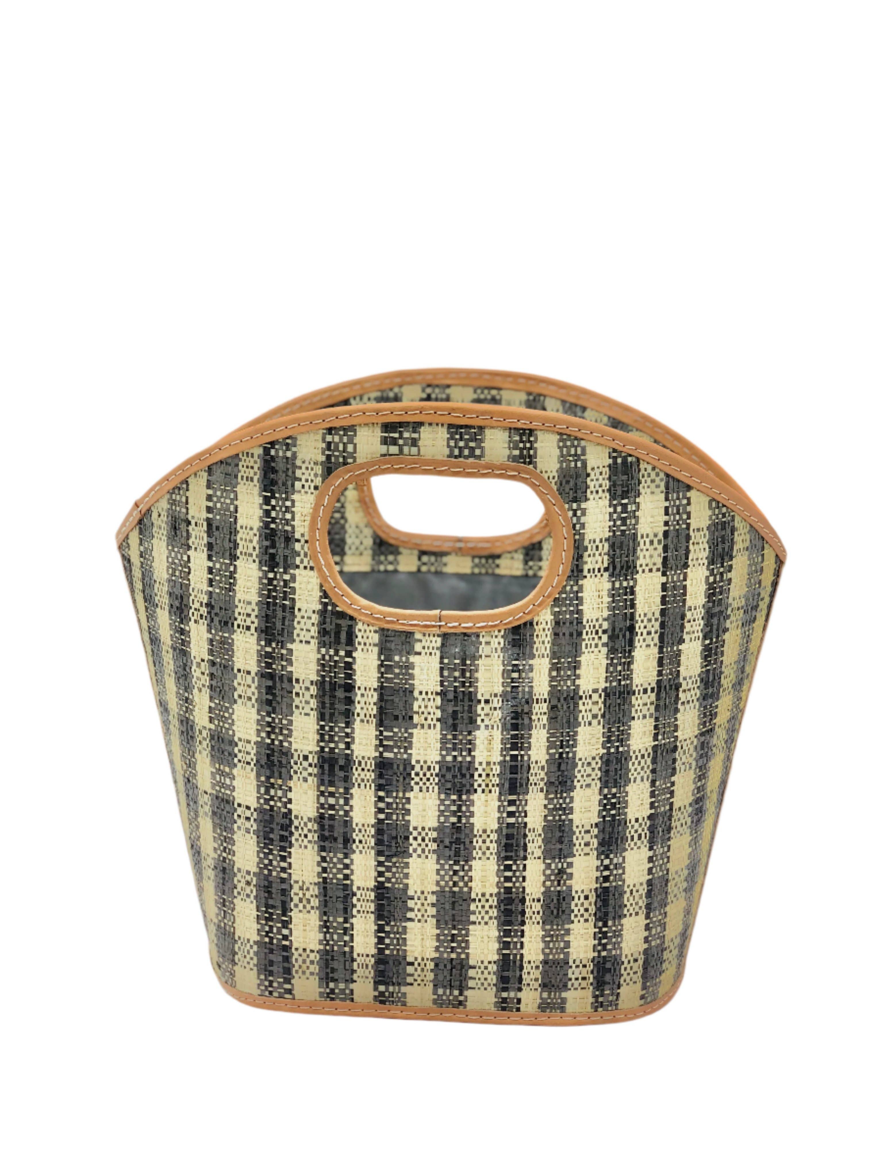 Shebobo – Großhandel Henkeltasche – Damen – Ricky Strohtasche mit Lederdetails6