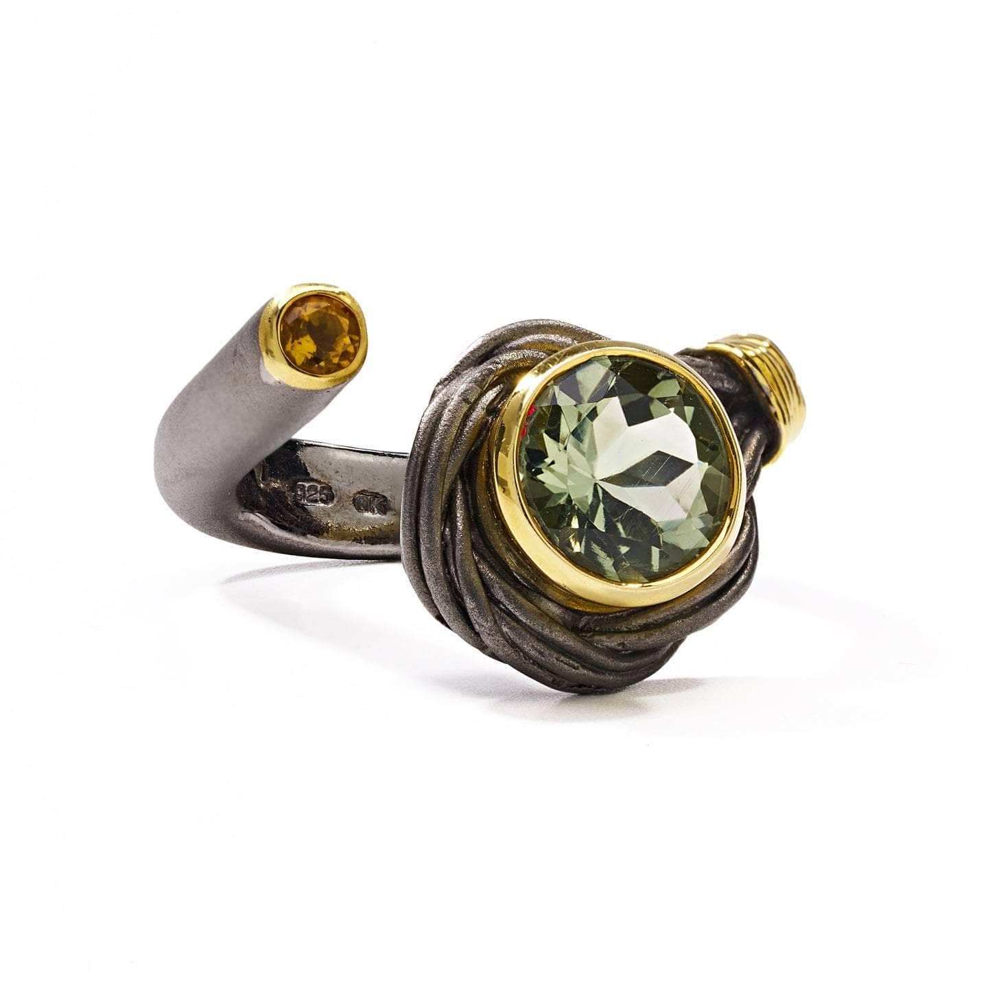 German Kabirski – Großhandel Cocktail-/Statement-Ring – Cartalia Green Amethyst und Citrin Ring3