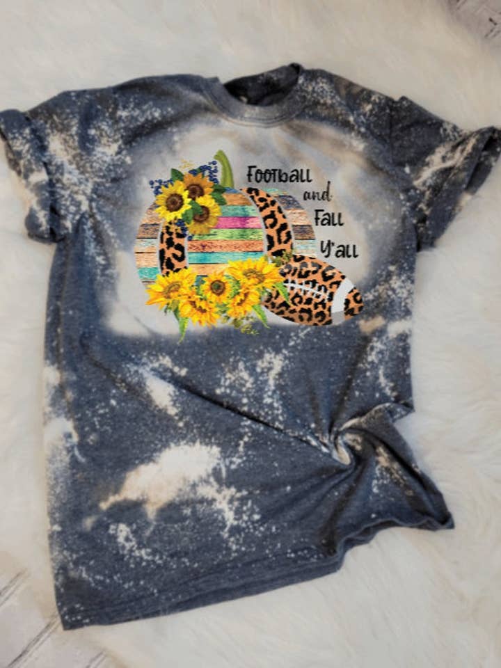 T-shirt con zucca ghepardo sbiancata per la vendita all'ingrosso da parte di Ruby Lilly Designs