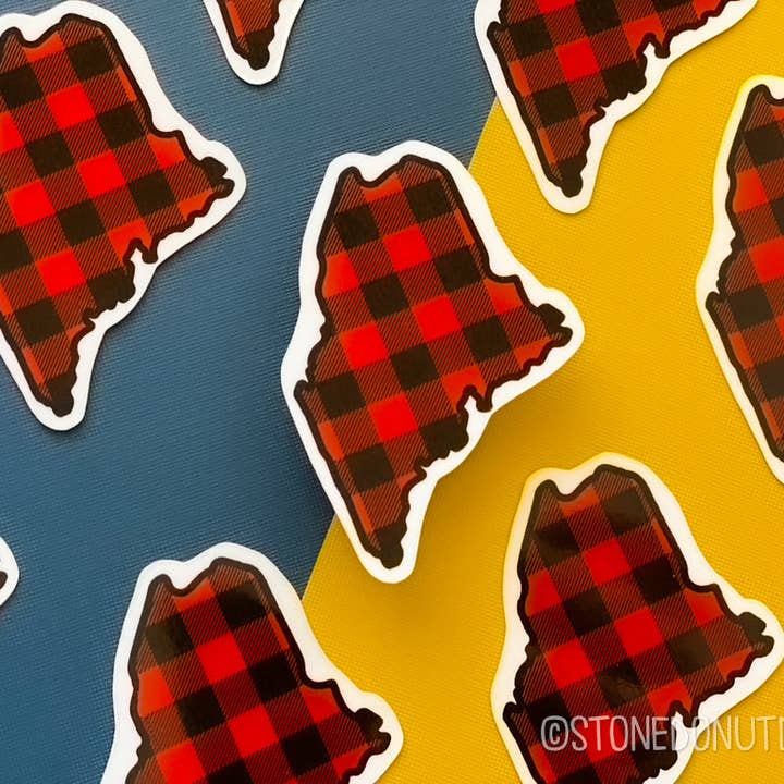 Stone Donut Design, LLC - Vendita all'ingrosso Adesivo - Adesivo in vinile Plaid Maine