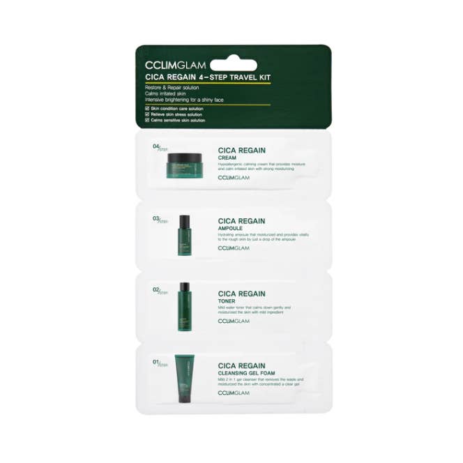 CCLIMGLAM Cica Regain Kit de Viagem 4 Passos 1 Caixa (10un) por atacado de K Motives Beauty