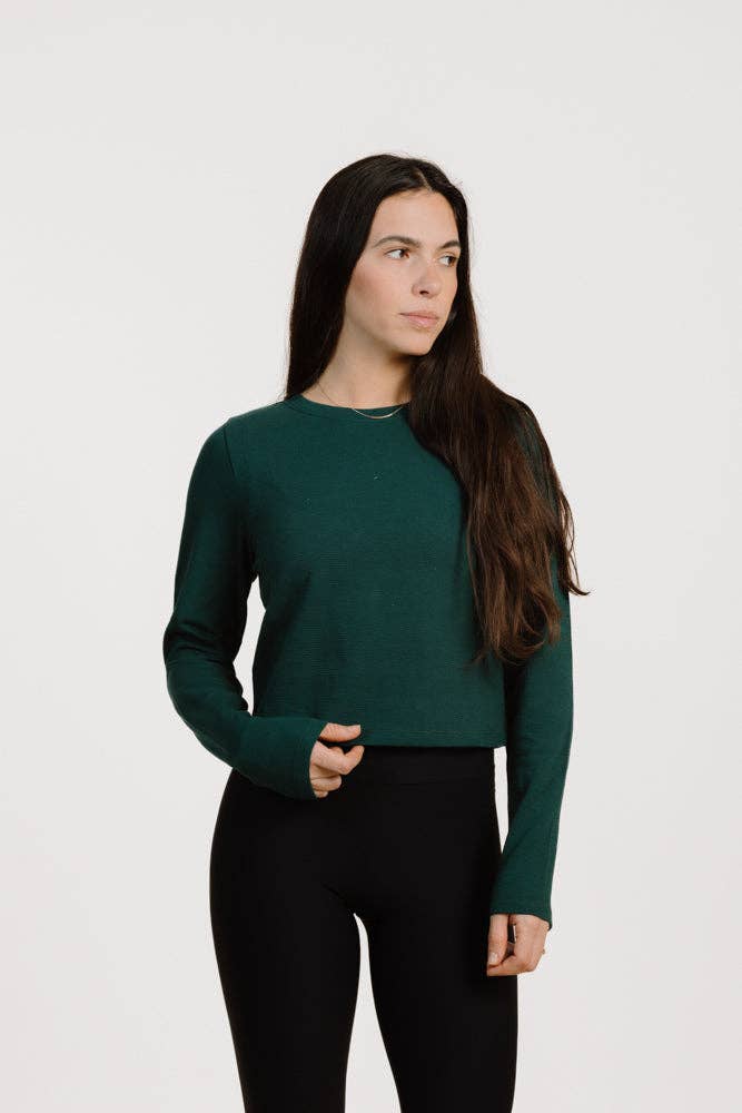 PURA Clothing - Wholesale T-Shirt - Women's - MAYA LONGSLEEVE GREEN