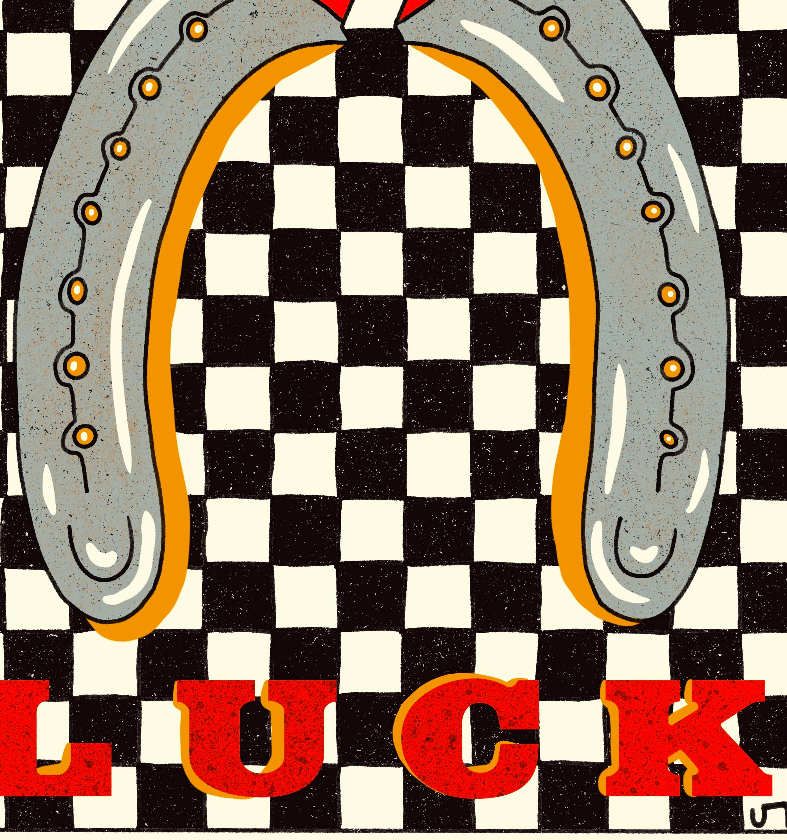 Howdy Studio - Vente Affiche d'art - Escarpin à carreaux2