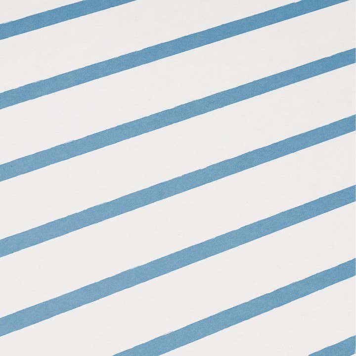Karte Design Berlin - Wholesale Everyday Greeting Card - Everyday Card & Envelope – “Stripetown NYC” (Textured Sky Blue Stripe Design) 2