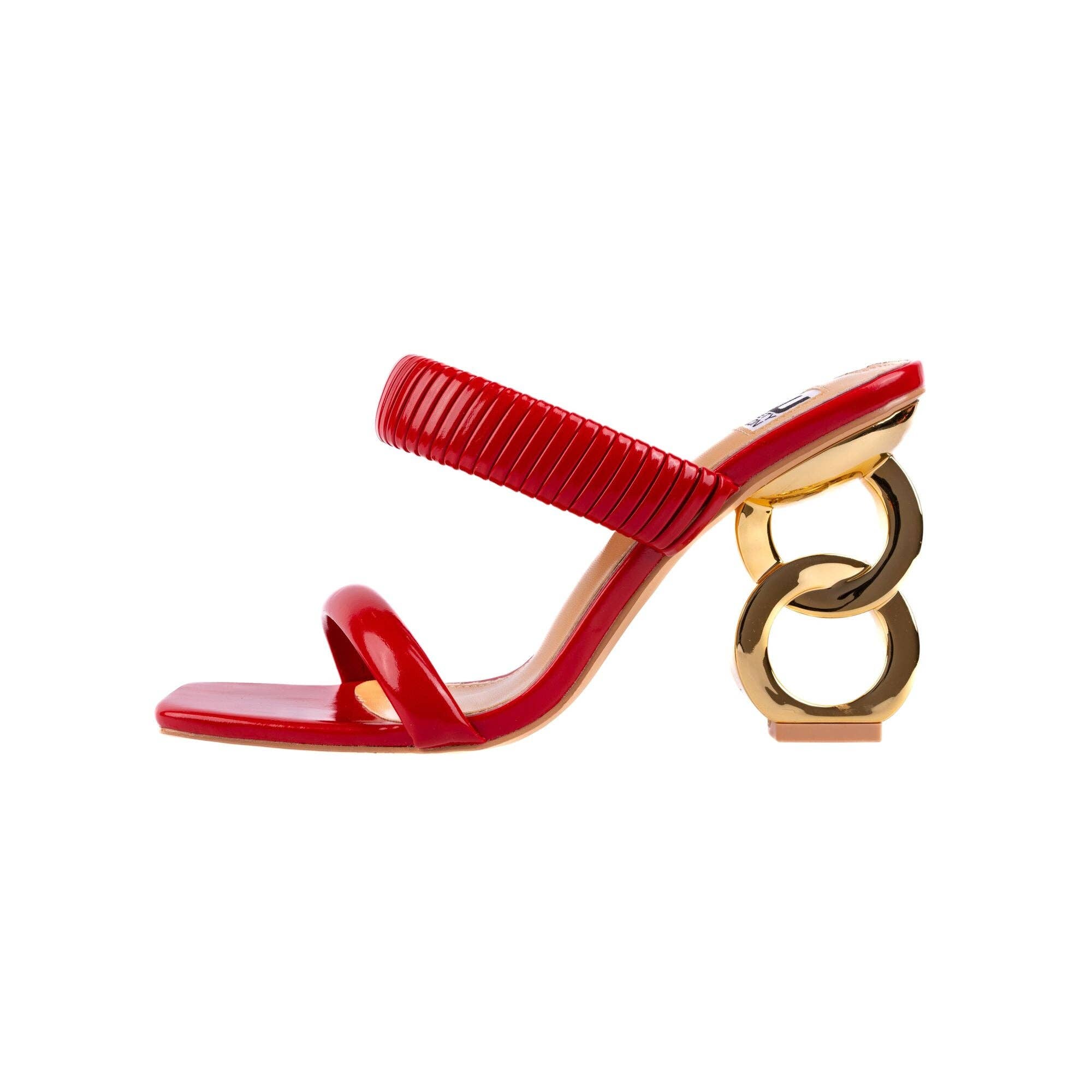 LADY COUTURE – Engroshandel Højhælede sko - Dame – Ninety Union RADDLE metalhæl plisseret tobåndsglide19