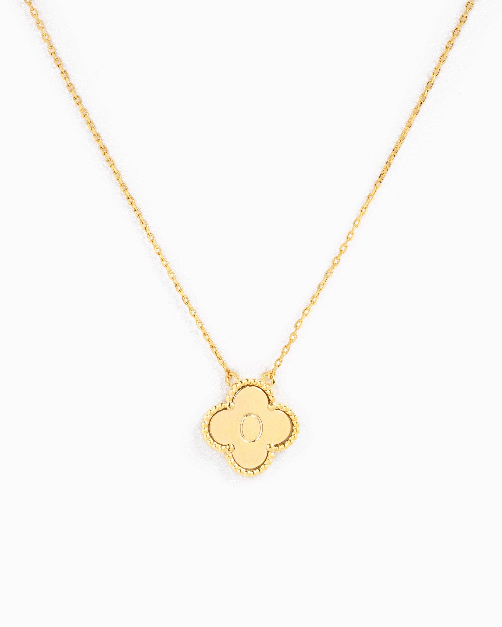 Sessori - Wholesale Pendant/Charm Necklace - Clover Letter Initial Pendant Necklace11
