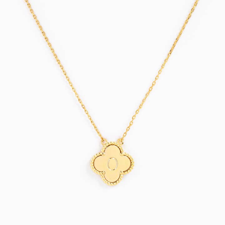 Sessori - Wholesale Pendant/Charm Necklace - Clover Letter Initial Pendant Necklace11