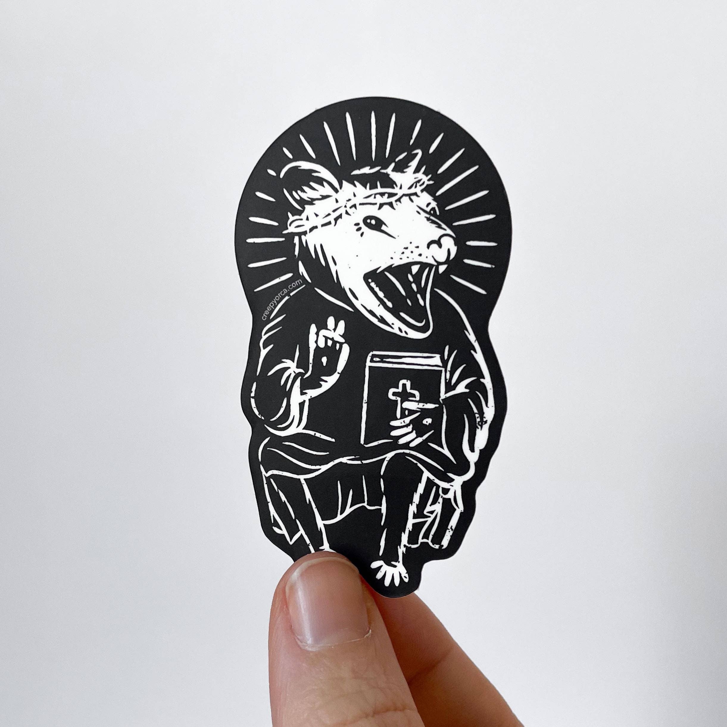 Creepy Orca Supply Company - Wholesale Sticker - Eat Trash Praise Jesus Die Cut Sticker3