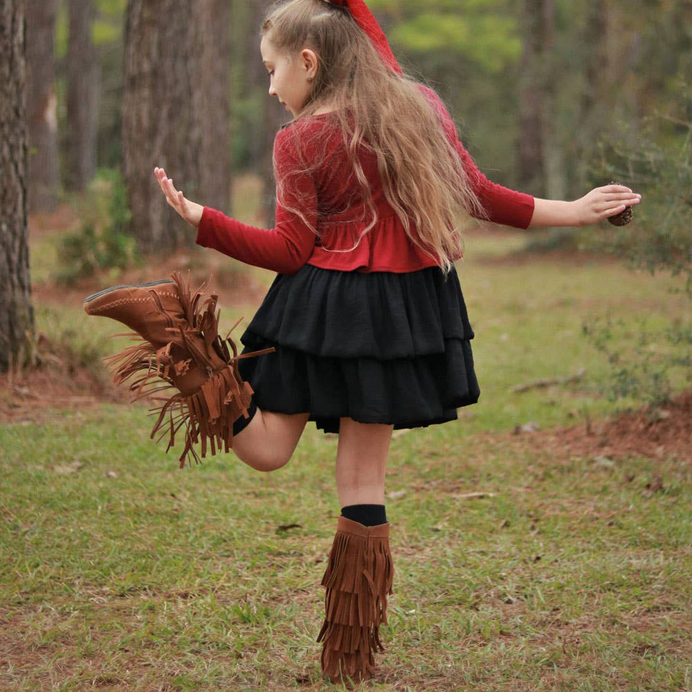 SISSYMINI - Vendita all'ingrosso Vestito - Bambini - Abito a maniche lunghe con volant a peplo per bambine e bambine | LV364