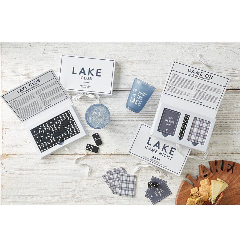 Santa Barbara Design Studio by Creative Brands - Wholesale Dominoes - Face to Face Domino Set Book Box - Lake Club3